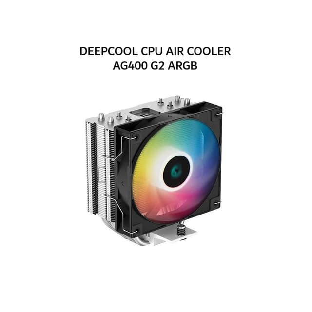 DEEPCOOL CPU AIR COOLER AG400 G2 ARGB (1X 120MM ARGB FAN + 4 HEATPIPES) BLACK 1Y