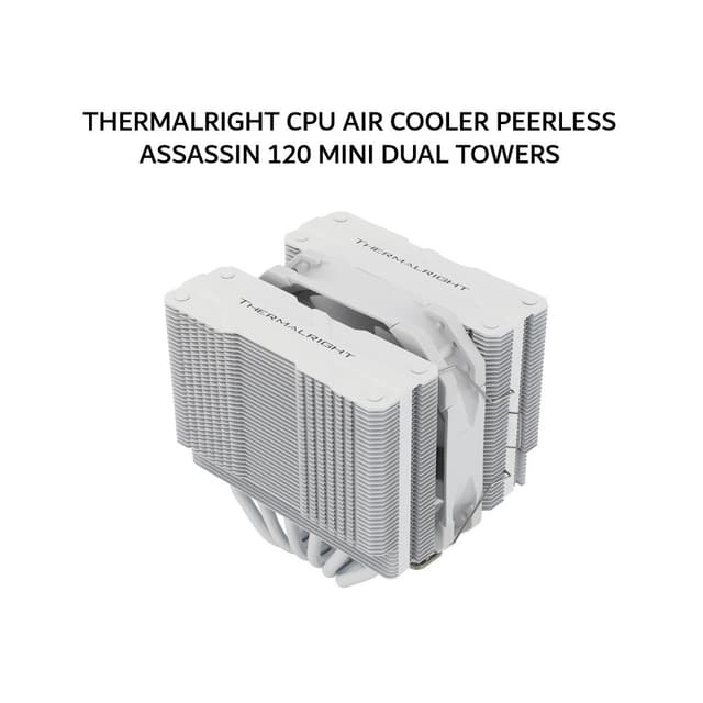 THERMALRIGHT CPU AIR COOLER PEERLESS ASSASSIN 120 MINI DUAL TOWERS (1X 120MM WHITE FAN + 6X HEATPIPES) WHITE 3Y