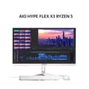 AXIOO AIO HYPE FLEX X3 RYZEN 5 3500 8GB 256GB DOS 23.8FHD IPS WHT - Variant 1