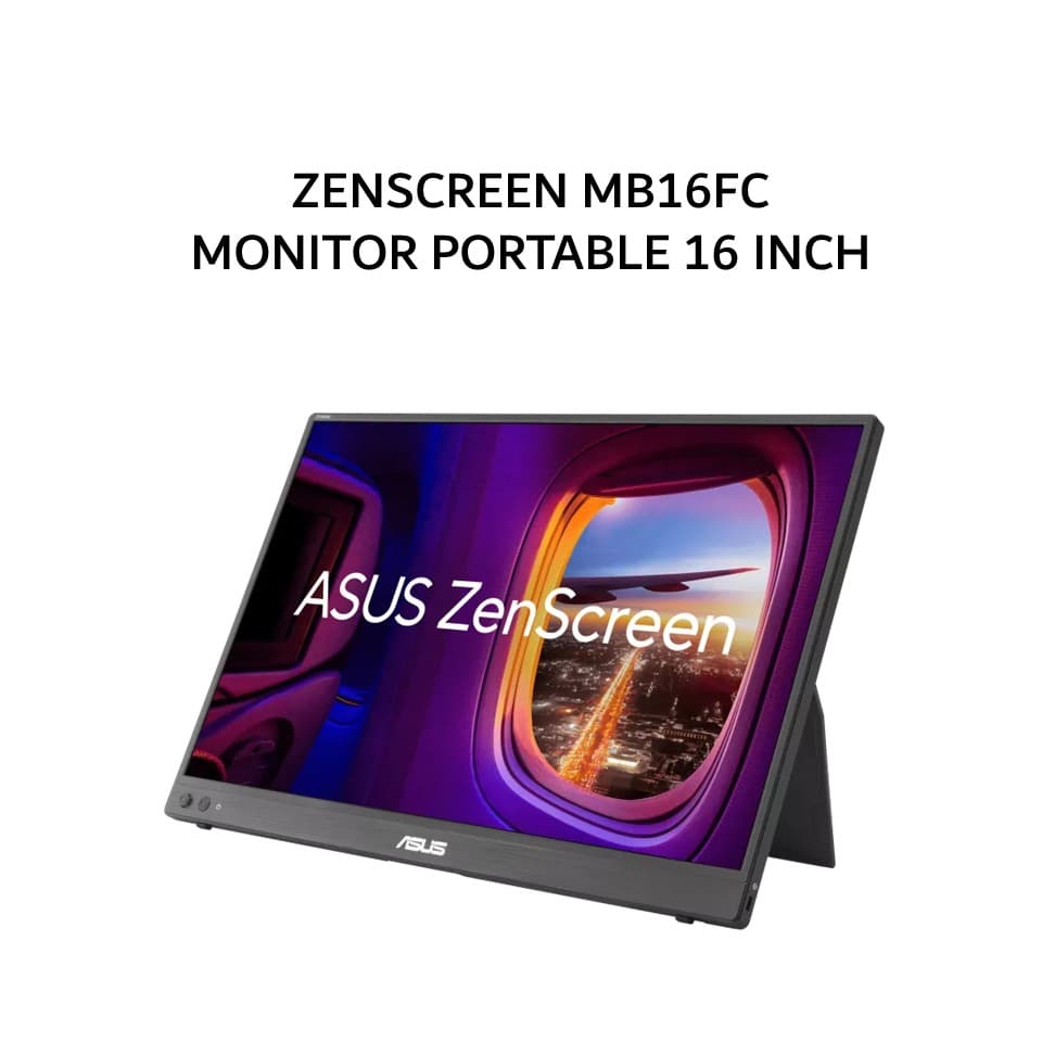 ASUS ZENSCREEN MONITOR PORTABLE 16 INCH ZENSCREEN MB16FC IPS WUXGA 1200P 5MS 75HZ DUAL MINI HDMI+USB-C 3Y