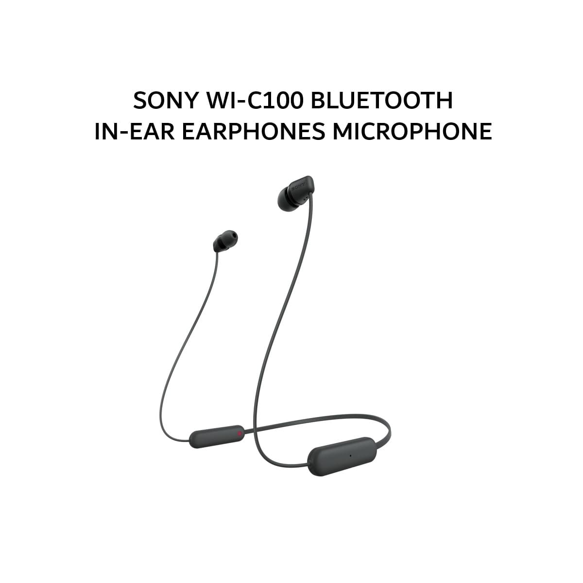 SONY WI-C100 / WI C100 BLUETOOTH IN-EAR EARPHONES MICROPHONE - BLACK