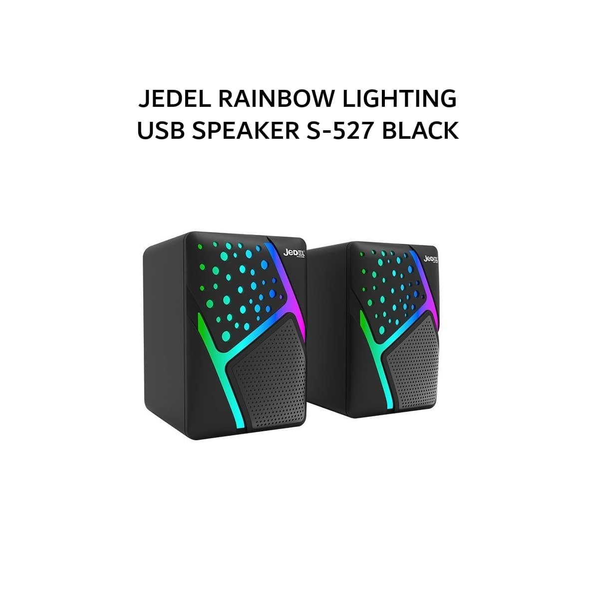 JEDEL RAINBOW LIGHTING USB SPEAKER S-527 BLACK