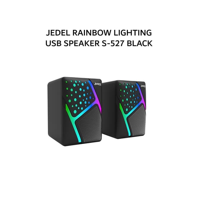 JEDEL RAINBOW LIGHTING USB SPEAKER S-527 BLACK