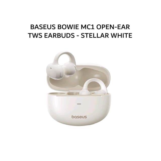 BASEUS BOWIE MC1 OPEN-EAR TWS EARBUDS - STELLAR WHITE