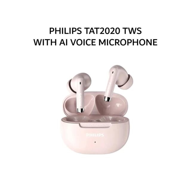 PHILIPS TAT2020 TWS WITH AI VOICE MICROPHONE - PINK