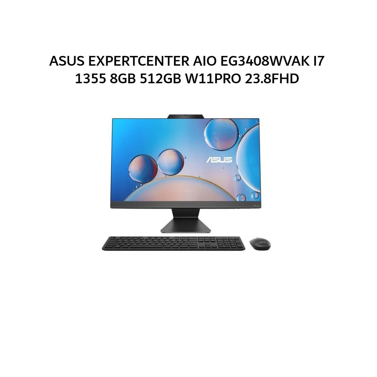 ASUS EXPERTCENTER AIO EG3408WVAK I7 1355 8GB 512GB W11PRO 23.8FHD 3Y BLK -BPC785X