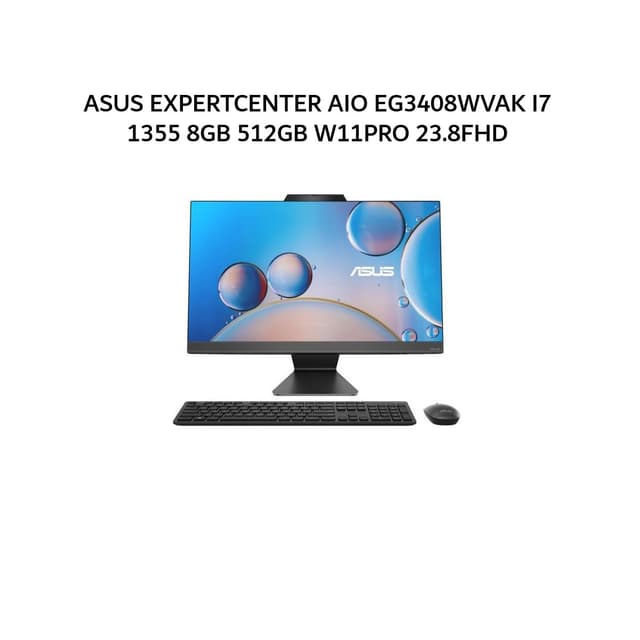 ASUS EXPERTCENTER AIO EG3408WVAK I7 1355 8GB 512GB W11PRO 23.8FHD 3Y BLK -BPC785X