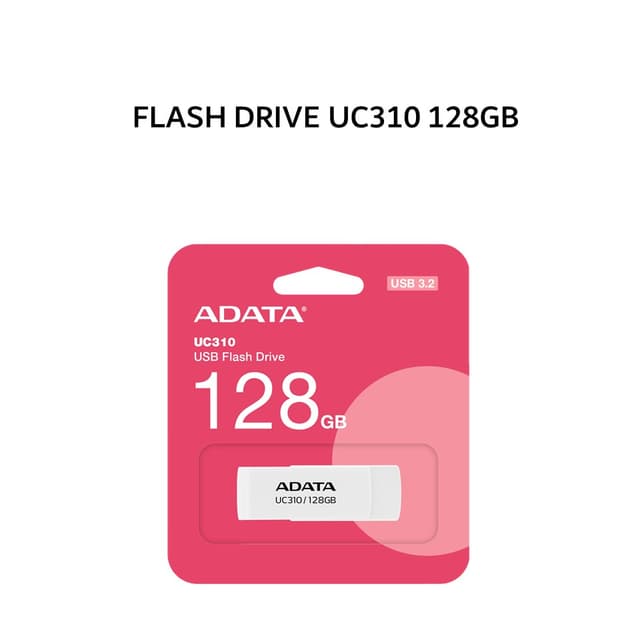 ADATA FLASH DRIVE UC310 128GB USB 3.2 WHITE