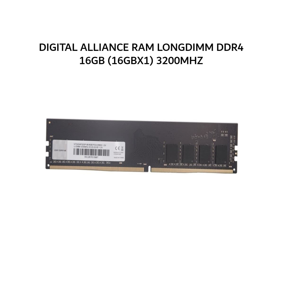 DIGITAL ALLIANCE RAM LONGDIMM DDR4 16GB (16GBX1) 3200MHZ