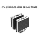 DEEPCOOL CPU AIR COOLER AG620 G2 DUAL TOWER (2X 120MM BLACK FANS + 6 HEATPIPES) BLACK 1Y - Image 1