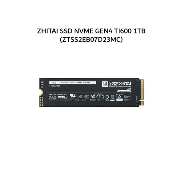 ZHITAI SSD NVME GEN4 TI600 1TB PCIE 4.0 M.2 2280 5Y - UP TO 7000 MB/S (ZTSS2EB07D23MC)
