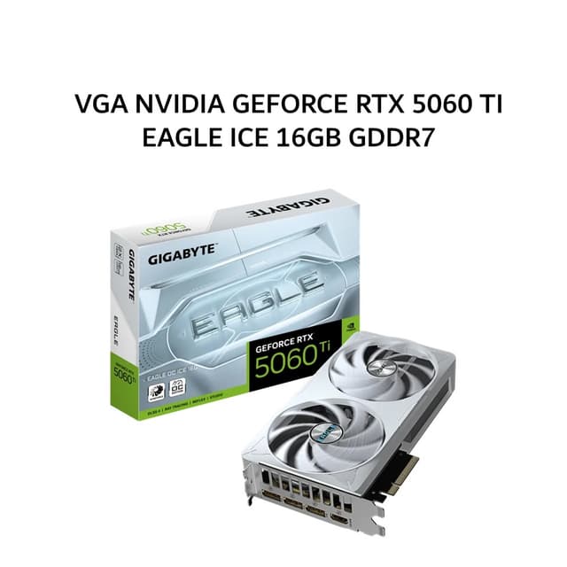GIGABYTE VGA NVIDIA GEFORCE RTX 5060 TI EAGLE ICE 16GB GDDR7 OC WHITE 3Y