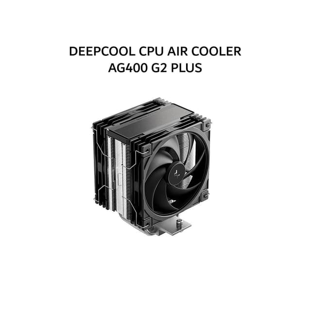 DEEPCOOL CPU AIR COOLER AG400 G2 PLUS (2X 120MM BLACK FAN + 4 HEATPIPES) BLACK 1Y