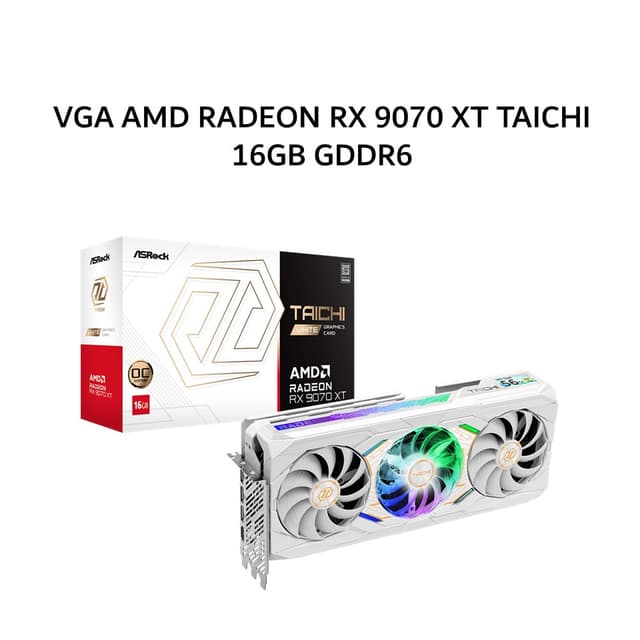 ASROCK VGA AMD RADEON RX 9070 XT TAICHI 16GB GDDR6 OC WHITE 2Y