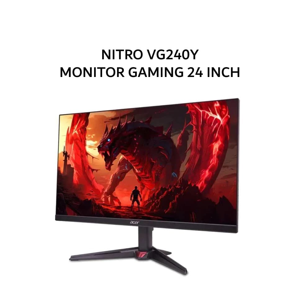 ACER NITRO MONITOR GAMING 24 INCH VG240Y W5 IPS FHD 1080P 0.5MS 260HZ HDR10 HDMI+DP TILT 3Y SERVICE + 1Y AADP