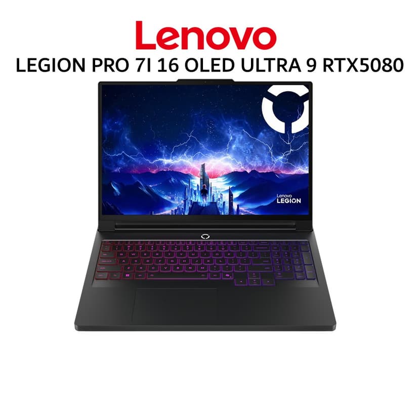 LENOVO LEGION PRO 7I 16 OLED ULTRA 9 275HX RTX5080 16GB/ 32GB 1TB W11+OHS+M365B 16.0WQXGA 240HZ PKRGB 3Y+3ADP -8YID