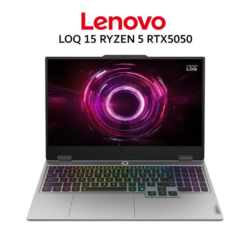LENOVO LOQ 15 RYZEN 5 220 RTX5050 8GB/ 16GB 512GB W11+OHS+M365B 15.6FHD 144HZ 100SRGB 24ZRGB 2Y+2ADP GRY -73ID