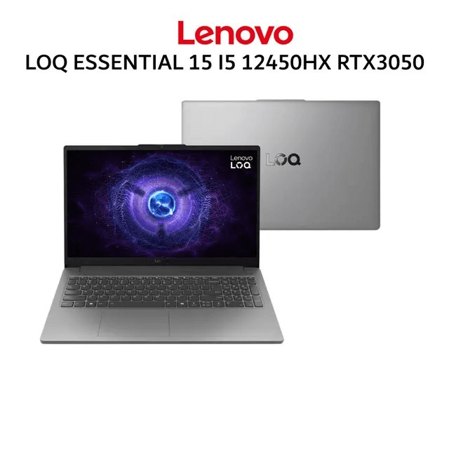 LENOVO LOQ ESSENTIAL 15 I5 12450HX RTX3050 6GB/ 12GB 512GB W11+OHS+M365B 15.6FHD 144HZ 100SRGB BLIT 2Y PREM+2ADP GRY -B7ID