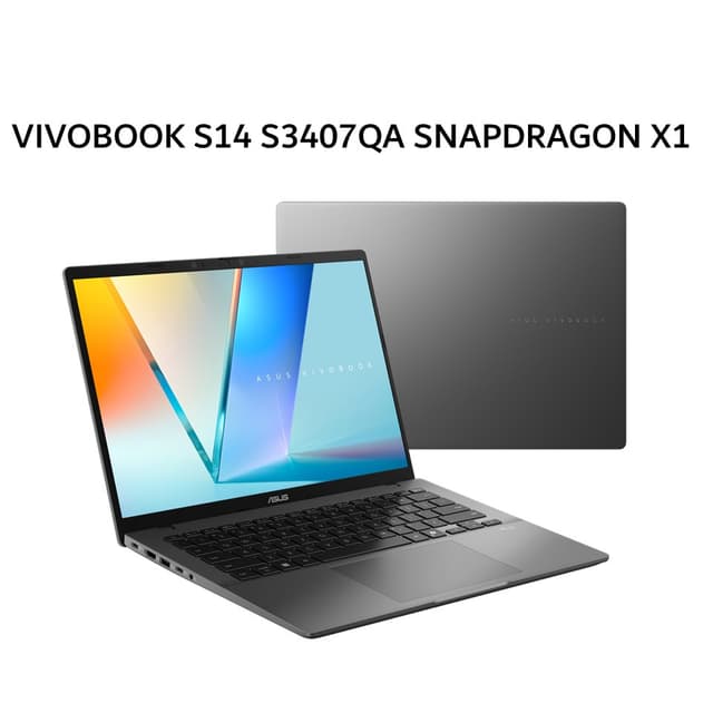 ASUS VIVOBOOK S14 S3407QA SNAPDRAGON X1 16GB 512GB W11+OHS+M365B 14.0WQXGA IPS 2.5K GRY -IPSP151M