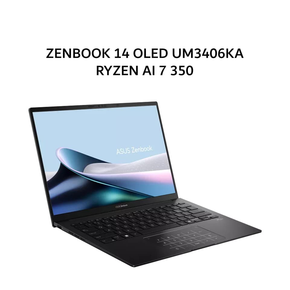 ASUS ZENBOOK 14 OLED UM3406KA RYZEN AI 7 350 32GB 1TB W11+OHS 14.0 BLK -OLEDS7311M