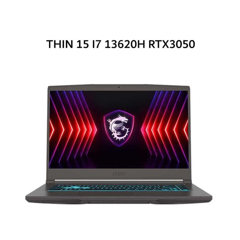 MSI THIN 15 I7 13620H RTX3050 4GB/ 8GB 512GB W11 15.6FHD 144HZ BLIT 2Y GRY -B13UC.2407