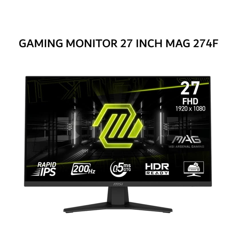MSI GAMING MONITOR 27 INCH MAG 274F / MAG274F RAPID IPS FHD 1080P 0.5MS 200HZ 3Y