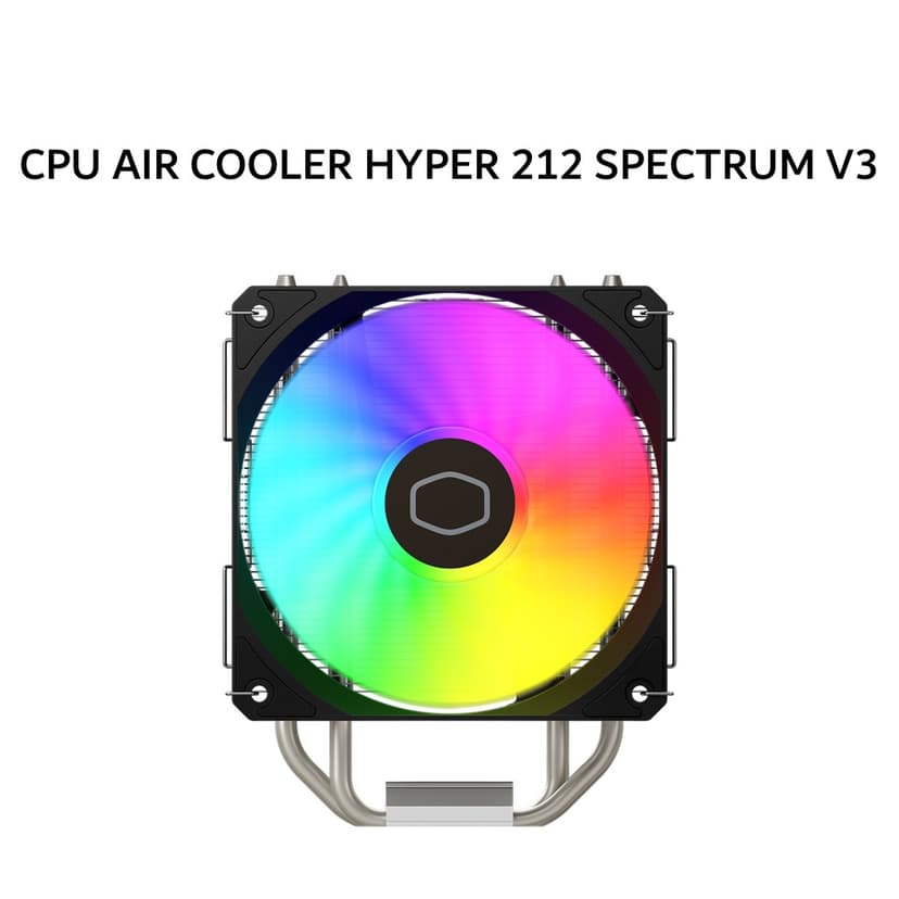 COOLER MASTER CPU AIR COOLER HYPER 212 SPECTRUM V3 (1X 120MM ARGB FAN + 4 HEATPIPES) BLACK 2X