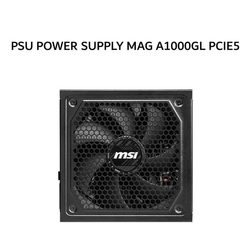 MSI PSU POWER SUPPLY MAG A1000GL PCIE5 (80+ GOLD) FULLY MODULAR ATX 3.1 PCIE 5.1 BLACK 7Y