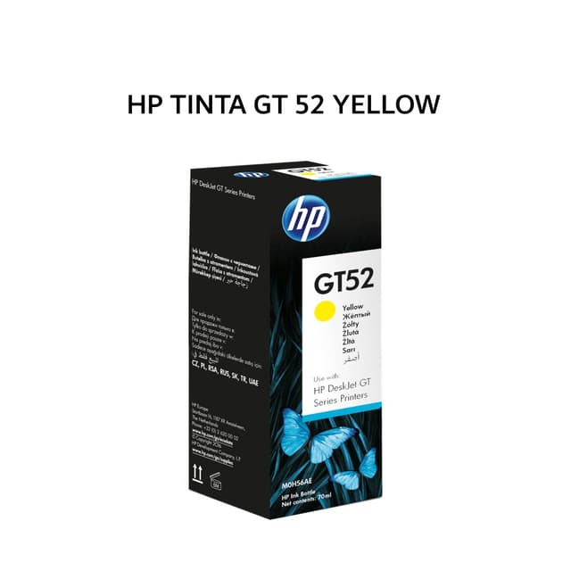 HP TINTA GT 52 YELLOW
