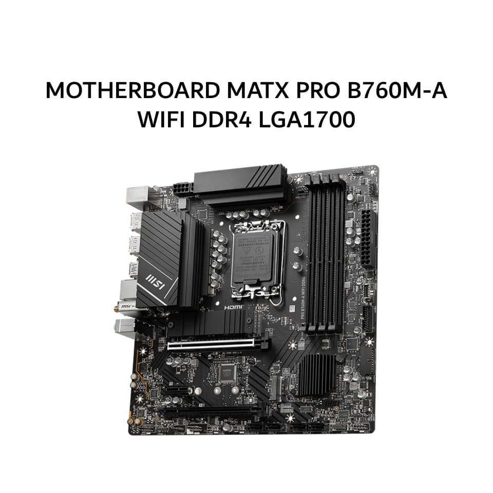 MSI MOTHERBOARD MATX PRO B760M-A WIFI DDR4 LGA1700 /INTEL 3X
