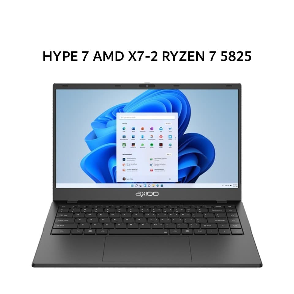 AXIOO HYPE 7 AMD X7-2 RYZEN 7 5825 8GB 512GB DOS 14.0FHD IPS BLIT GRY