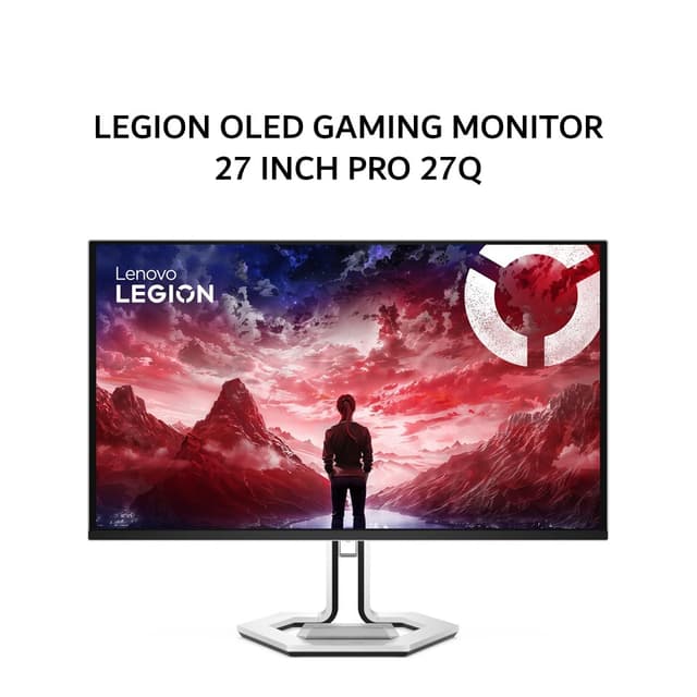 LENOVO LEGION OLED GAMING MONITOR 27 INCH PRO 27Q-10 QD-OLED QHD 2K 1440P 0.03MS 280HZ DELTA E2 HDR TRUEBLACK 400 ERGONOMIC 3Y