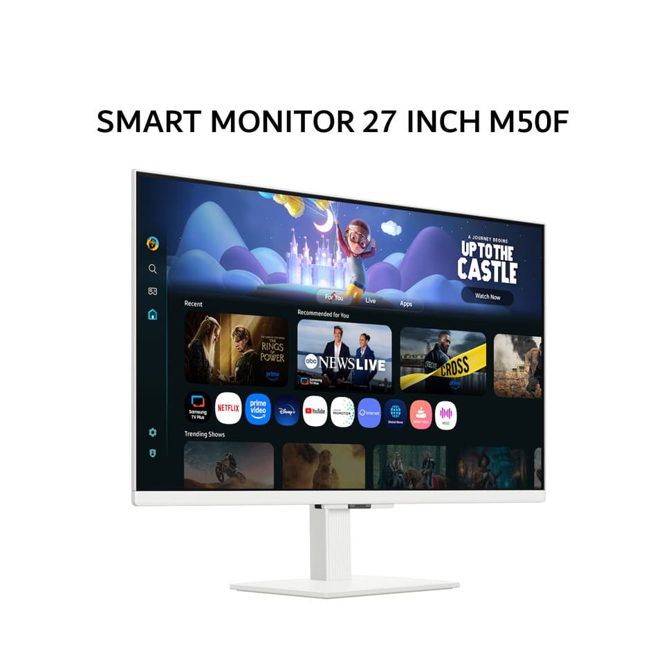 SAMSUNG SMART MONITOR 27 INCH M50F FHD IPS 1080P 5MS 60HZ HDR10 SMART TV APPS SPEAKER TIZEN OS WIFI BLACK 1Y PART + 3Y SERVICE
