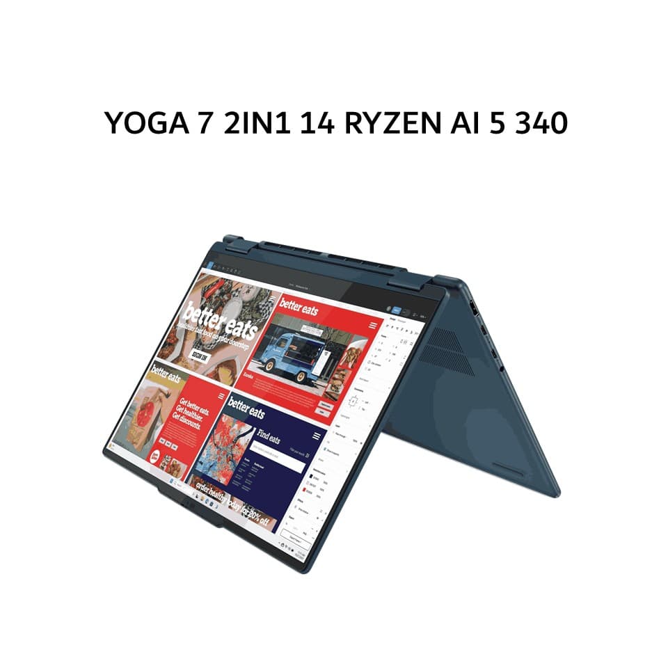 LENOVO YOGA 7 2IN1 14 RYZEN AI 5 340 24GB 1TB W11+OHS+M365B 14.0WUXGA OLED PEN 3Y PREM+3ADP TEAL -53ID