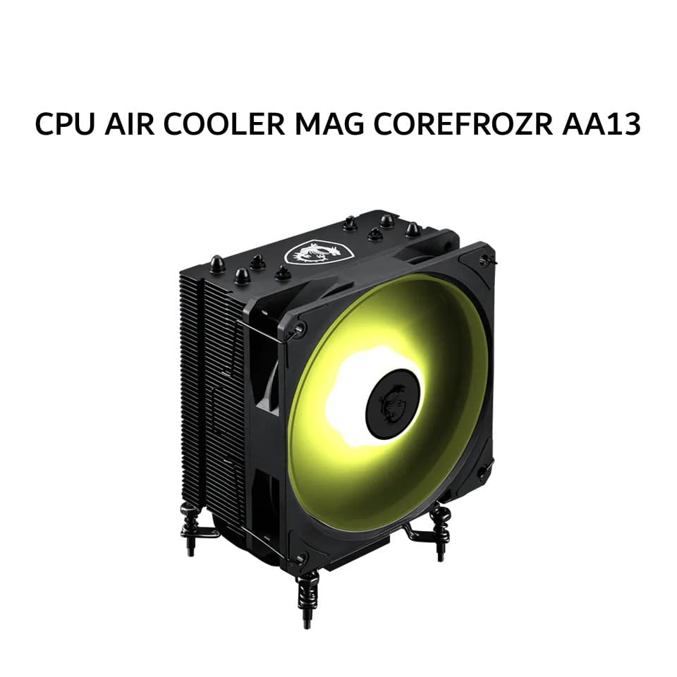 MSI CPU AIR COOLER MAG COREFROZR AA13 (1X 120MM ARGB FAN + 4 HEATPIPES) BLACK 2Y