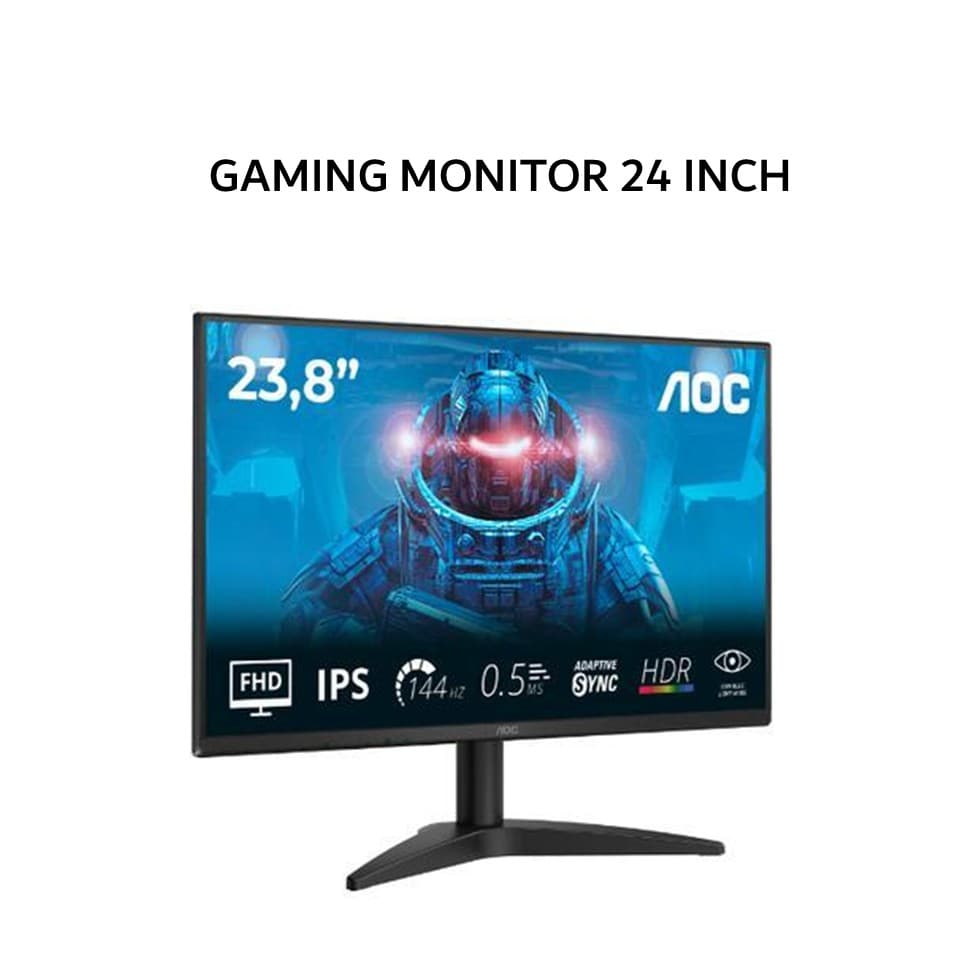 AOC GAMING MONITOR 24 INCH IPS FHD 1080P 0.5MS 144HZ 24B36X/70 HDR 10 3Y ON SITE