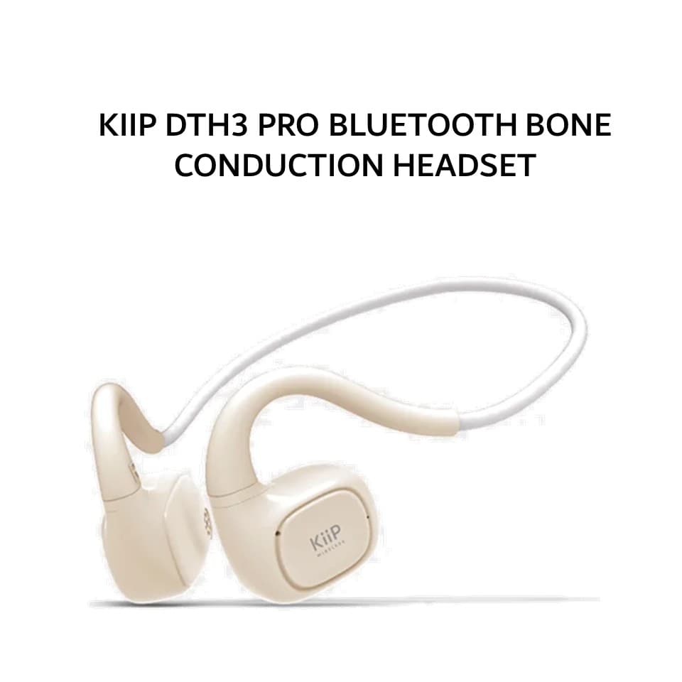 KIIP DTH3 PRO BLUETOOTH BONE CONDUCTION HEADSET OWS - BEIGE