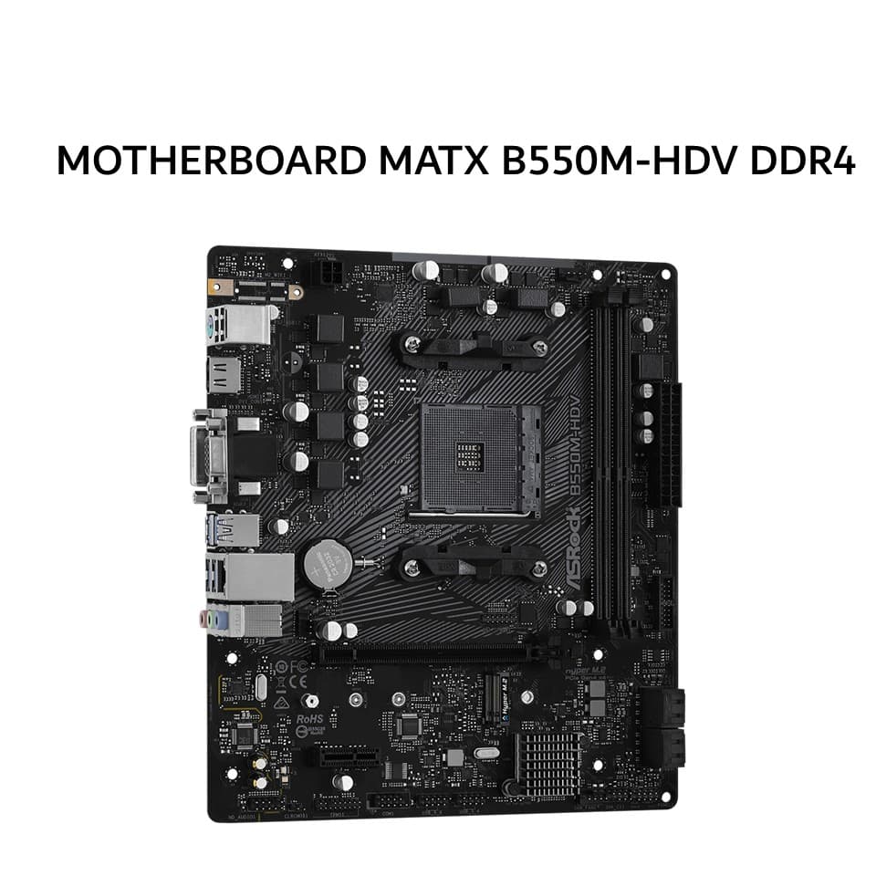 ASROCK MOTHERBOARD MATX B550M-HDV DDR4 AM4 /AMD 3Y