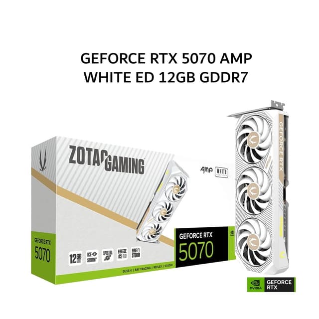 ZOTAC VGA GEFORCE RTX 5070 AMP WHITE ED 12GB GDDR7 3Y
