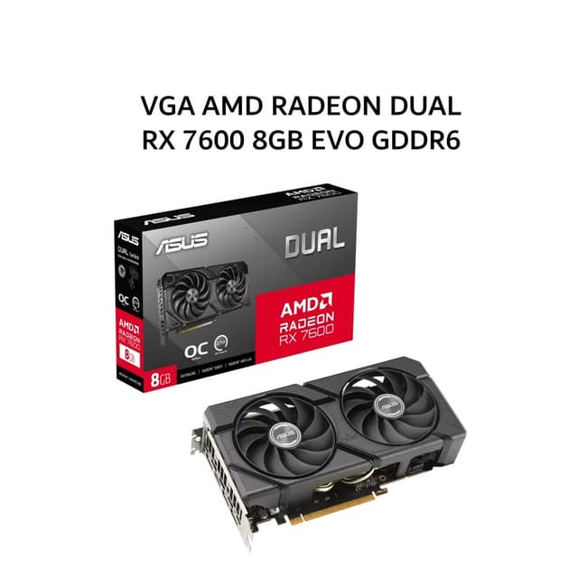 ASUS VGA AMD RADEON DUAL RX 7600 8GB EVO GDDR6 OC 3Y