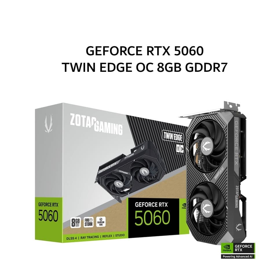 ZOTAC VGA GEFORCE RTX 5060 TWIN EDGE OC 8GB GDDR7 3Y