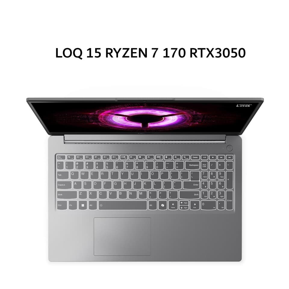 LENOVO LOQ 15 RYZEN 7 170 RTX3050 6GB/ 16GB 512GB W11+OHS+M365B 15.6FHD IPS 144HZ 100SRGB BLIT 2Y PREM+2ADP LUNA GRY -D1ID