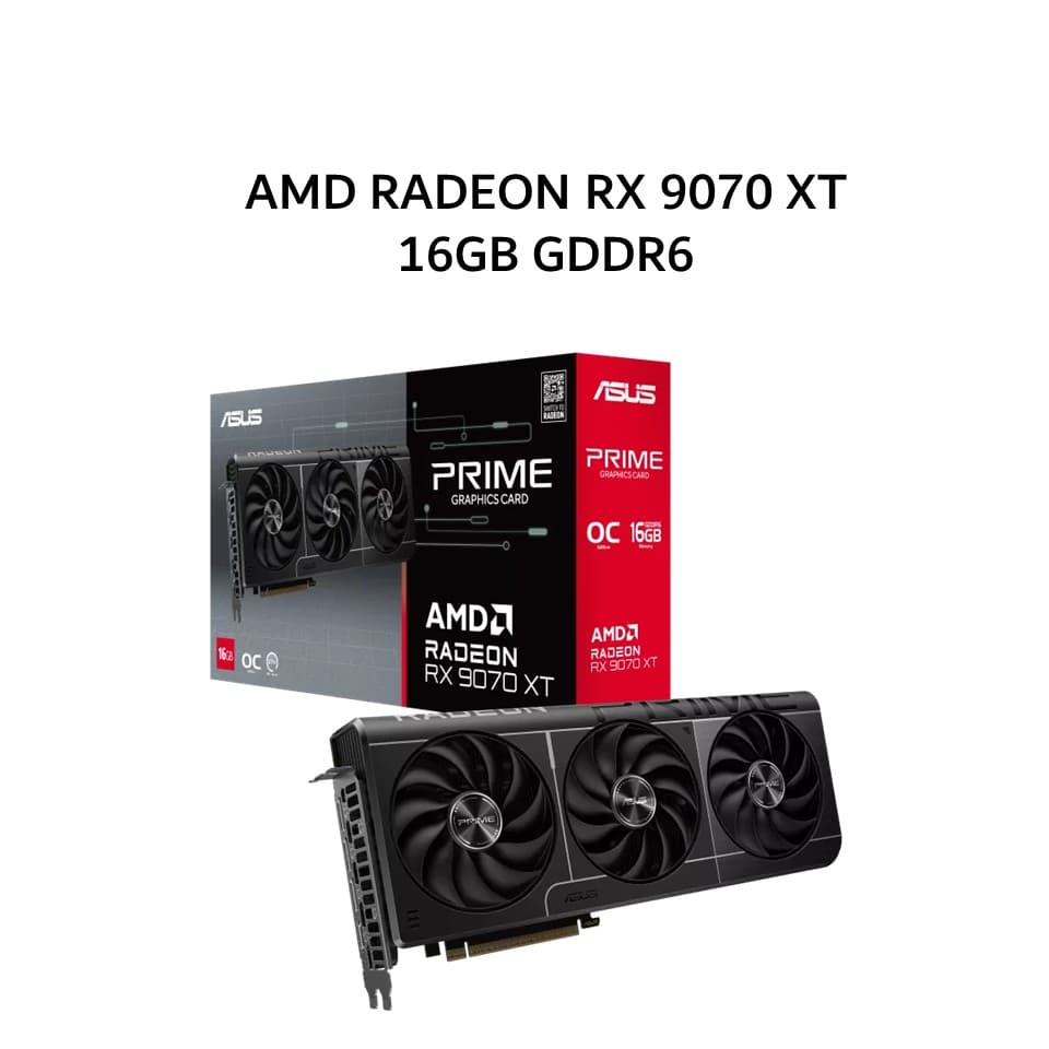 ASUS VGA AMD RADEON PRIME RX 9070 XT 16GB GDDR6 OC 3Y