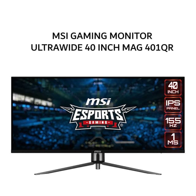 MSI GAMING MONITOR 40 INCH MAG 401QR / MAG401QR ULTRAWIDE IPS UWQHD 1440P 1MS 155HZ HDR 400 3Y