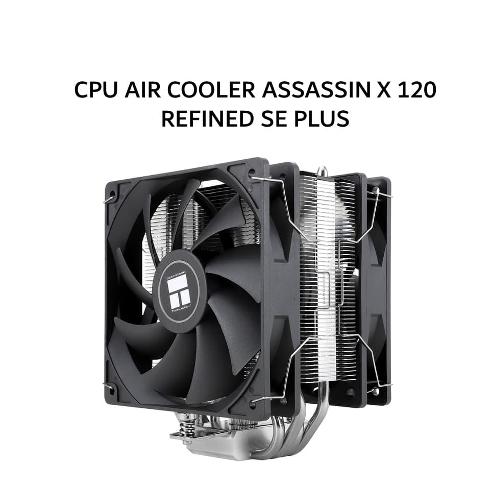 THERMALRIGHT CPU AIR COOLER ASSASSIN X 120 REFINED SE PLUS (2X 120MM BLACK FANS + 4X HEATPIPES) BLACK 1Y
