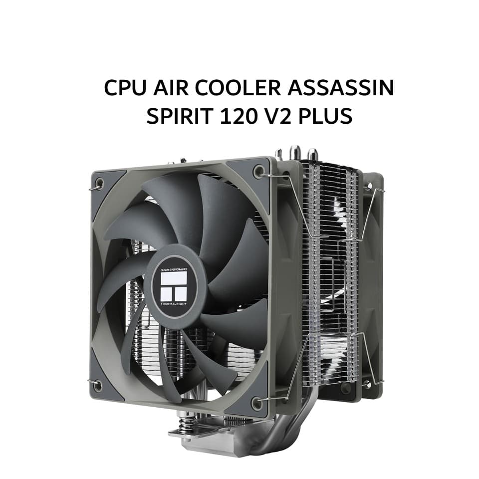 THERMALRIGHT CPU AIR COOLER ASSASSIN SPIRIT 120 V2 PLUS (2X 120MM BLACK FANS + 4X HEATPIPES) BLACK 1Y