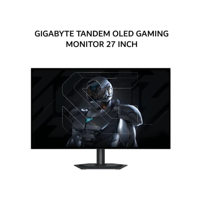 GIGABYTE TANDEM OLED GAMING MONITOR 27 INCH SS WOLED QHD 2K 1440P 0.03MS 280HZ MO27Q28G HDR500 SPEAKER ERGONOMIC 3Y