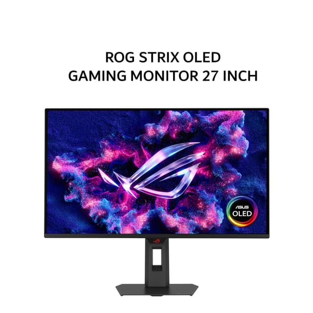 ASUS GAMING MONITOR 27 INCH ROG STRIX OLED XG27AQDMES QD-OLED QHD 2K 1440P 0.03MS 240HZ HDR10 ERGONOMIC 3Y