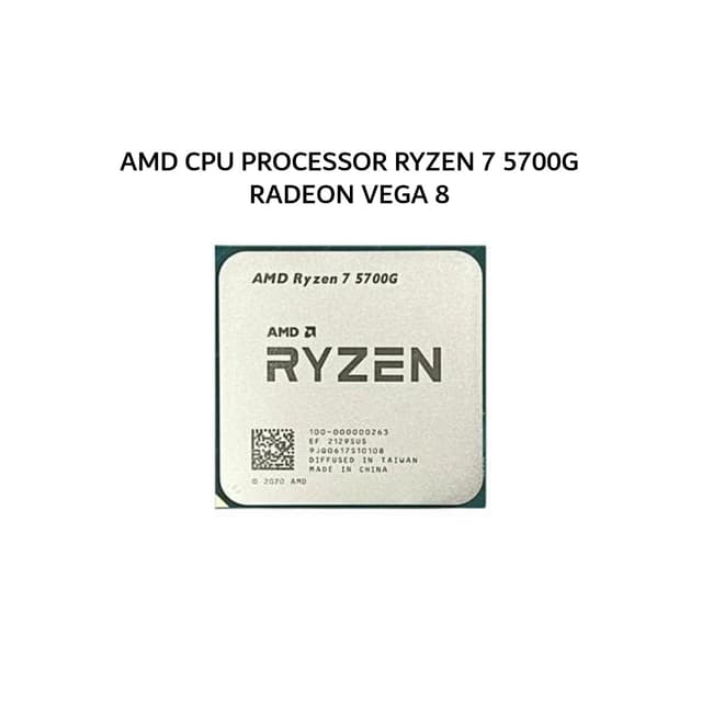 AMD CPU PROCESSOR RYZEN 7 5700G RADEON VEGA 8 (8C/16T + 3.8-4.6GHZ) 16MB CACHE TDP 65W AM4 3Y TRAY