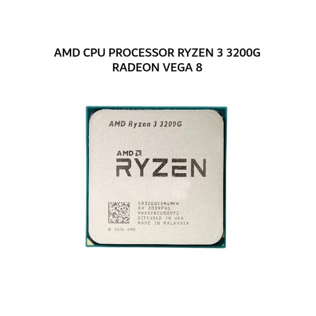 AMD CPU PROCESSOR RYZEN 3 3200G RADEON VEGA 8 (4C/4T + 3.6-4.0GHZ) 4MB CACHE TDP 65W AM4 TRAY